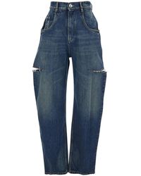 Maison Margiela - Five-Pocket Style Jeans With Rips - Lyst