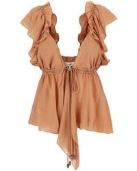 Chloé - Silk Gathered Cami Top - Lyst