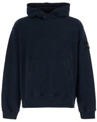 Stone Island - Hooded Sweatshirt Cotton Sweatshirts - Lyst