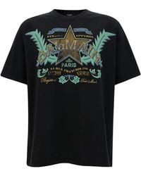 Balmain - Graphic Western T-shirt - Lyst