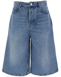 Ami Paris - Light High-Waisted Bermuda Shorts With Side Pockets - Lyst