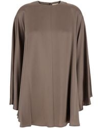 Semicouture - Crewneck Dress With Rear Concealed Zip Closure - Lyst
