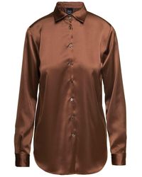 Plain - Long-Sleeved Blouse And Button Fastening - Lyst