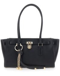 MICHAEL Michael Kors - 'Hamilton Moderne Small' Shoulder Bag With Padlock On The Front And Ring With Pendants - Lyst