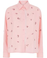 Des Phemmes - Camicia Con Colletto Classico E Decorazioni Sul Fronte In - Lyst