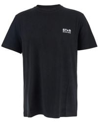 Golden Goose - Crewneck T-Shirt With Logo On The Front And Back - Lyst