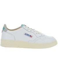 Autry - 'Medalist Low' And Sneakers With Contrasting Heel In - Lyst