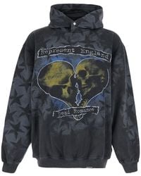 Represent - 'Romance' Hoodie With Fixed Hood And Maxi Print On Fro - Lyst
