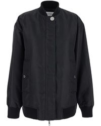 Sportmax - 'Agape' Bomber Jacket With Concealed Zip Closure - Lyst