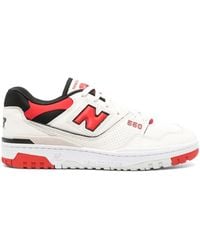 New Balance - Sea Salt And True Red 550 Trainers - Lyst