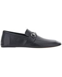 Gucci - 'Edgar' Loafers With Semi-Square Toe And Horsebit On The Front - Lyst