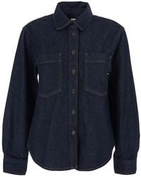 FRAME - Shirt With Classic Collar And Two Patch Pockets On The Chest - Lyst