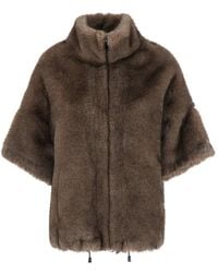 VALENTINI 1972 - Ecoleather Gilet With High Collar And Front Closure In - Lyst