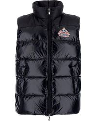 Pyrenex - Sleeveless Down Jacket With High Collar And Logo Patch O - Lyst