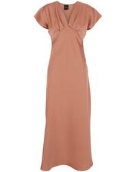 Le Plain - Long Dress With V-Neck And Ruches On The Front - Lyst