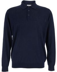 Kangra - Polo Shirt With Classic Collar And Long Sleeves - Lyst