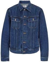 Celine - Jacket With Classic Collar And Maxi Logo Lettering On The - Lyst