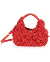Ganni - Handbag Hobo Mini Crochet Cotton - Lyst