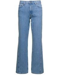 A.P.C. - 'elle' Light Blue Five-pocket Flare Jeans In Cotton Denim Woman - Lyst