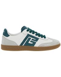 Balmain - 'Swan' Low Top Sneakers With Logo On The Side And Contrasting Heel With Logo Lettering - Lyst