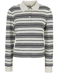 FRAME - Long Sleeve Polo - Lyst