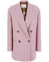 Tela - 'Nomade' Double-Breasted Jacket With Peak Revers - Lyst