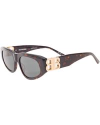 Balenciaga - Dinasty Sunglasses With Bb Logo In Acetate Brown Woman - Lyst