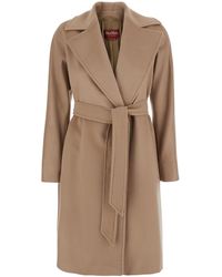 Max Mara - 'Dravenna' Flared Coat With Wide Notched Revers A - Lyst