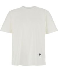 Bottega Veneta - Crewneck T-Shirt With Mushroom Embroidery On The Front - Lyst