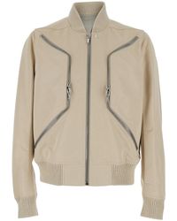 Rick Owens - 'Heizer Flight' Bomber Jacket With Two Front Zip Pockets - Lyst
