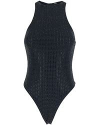 VENUJA - One-Piece Swimsuit With Racerback And Striped Decorati - Lyst