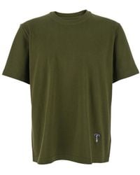Bottega Veneta - Crewneck T-Shirt With Mushroom Embroidery On The Front - Lyst