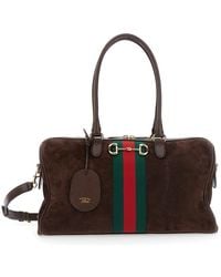 Gucci - Shoulder Bag With Web Detail On The Front And Horsebit Pla - Lyst