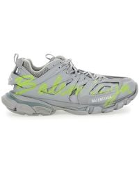Balenciaga - Gray Polyester Athletic Sneakers - Lyst