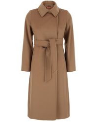 Max Mara - Cappotto 'Ecollag' Con Colletto Con Bottoni E Cintura I - Lyst