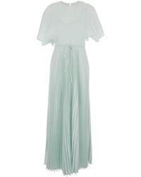 Twinset - Long Dress With Round Neck And Hidden Zip Closure On The Side - Lyst