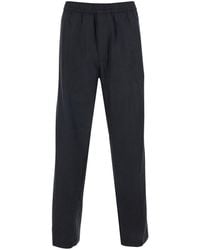 Calvin Klein - Pants Straight Linen Pull On With Elasticized Waist - Lyst