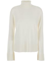 TOTEME - Turtleneck Sweater With Slit Sleeves - Lyst