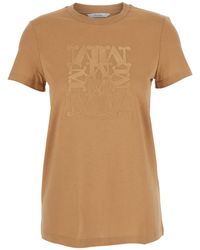 Max Mara - Logo Crew Neck T-Shirt - Lyst