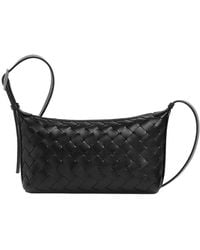 Bottega Veneta - 'Traveler' Crossbody Bag With Adjustable Strap And Intreccio Motif - Lyst