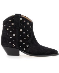 Isabel Marant - 'Dewina' Western Ankle Boots With Studs - Lyst