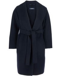 Max Mara - 'Messi' Coat With Shawl Revers And Front Belt - Lyst