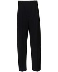 Balenciaga - Oversized Black Tailored Pants In Wool Blend Man - Lyst