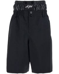 Moncler Genius - Bermuda Pants With Elastic Waist And Logo Patch On Front And Rear - Lyst