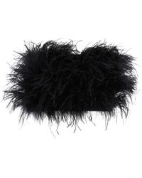 Liu Jo - Cropped Top With Feathers - Lyst