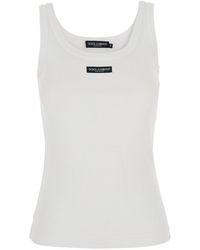 Dolce & Gabbana - Sleeveless With Logo Patch On The Front - Lyst