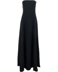 Solace London - 'Helena' Long Dress With Bare Shoulder And Flared Hem - Lyst
