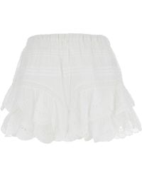 Isabel Marant - 'Jocadia' Shorts With Elasticated Waist And Lace Details - Lyst