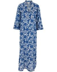 Miss June - 'Holli' Kaftan With Front Neckline And Floral Motif All - Lyst