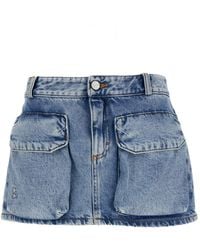 ICON DENIM - 'Gio' Mini Skirt With Patch Pockets - Lyst